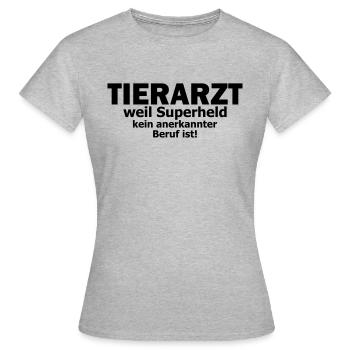 Tierarzt - Frauen T-Shirt - Grau meliert - Vorne - AI Model Female 172 dark (172cm)