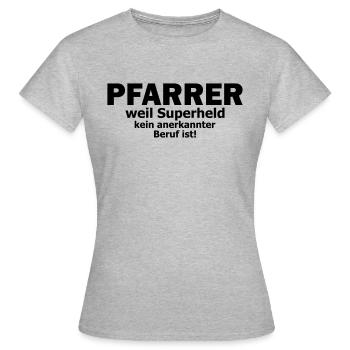 pfarrer - Frauen T-Shirt - Grau meliert - Vorne - AI Model Female 172 dark (172cm)