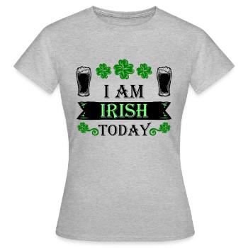 Irish Pub I Am Irish Today - T-shirt Femme - gris chiné - Devant - AI Model Female 172 dark (172cm)