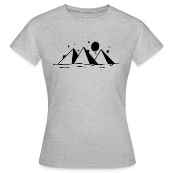 pyramid - Women's T-Shirt - heather grey - Front - AI Model Female 172 dark (172cm)