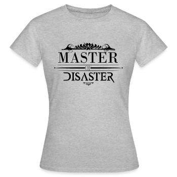 Master-of-disaster - Frauen T-Shirt - Grau meliert - Vorne - AI Model Female 172 dark (172cm)