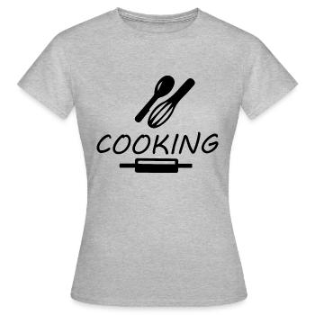 Cuisiner Cuisiner - T-shirt Femme - gris chiné - Devant - AI Model Female 172 dark (172cm)