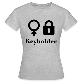 Keyholder - Frauen T-Shirt - Grau meliert - Vorne - AI Model Female 172 dark (172cm)