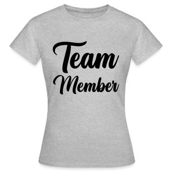Membres de l’équipe - T-shirt Femme - gris chiné - Devant - AI Model Female 172 dark (172cm)