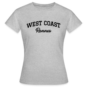 WESTKÜSTE Rennes - Frauen T-Shirt - Grau meliert - Vorne - AI Model Female 172 dark (172cm)