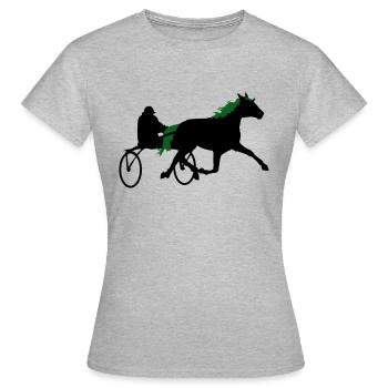 Sulki im Trab - Frauen T-Shirt - Grau meliert - Vorne - AI Model Female 172 dark (172cm)