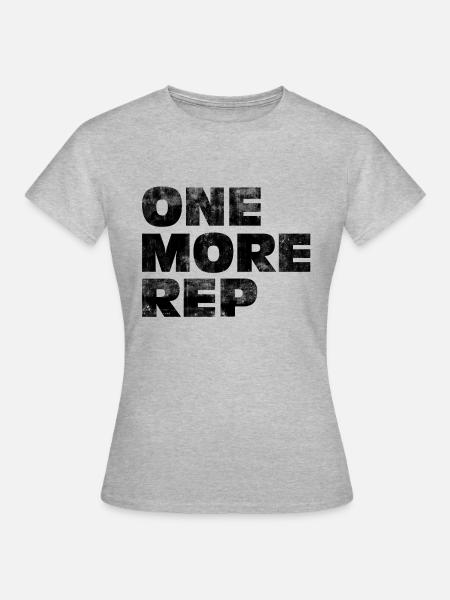 One More Rep used - Frauen T-Shirt - Grau meliert