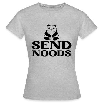 Envoyer Noods Panda - T-shirt Femme - gris chiné - Devant - AI Model Female 172 dark (172cm)