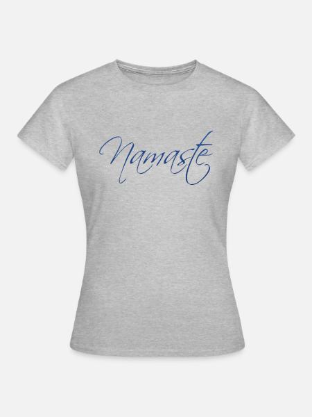 Namaste - Frauen T-Shirt - Grau meliert