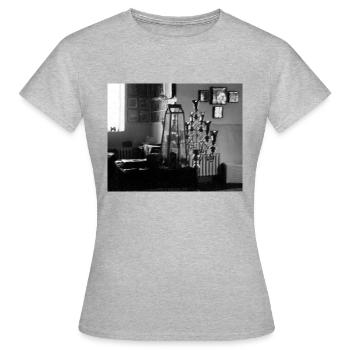Orthodox Church Gothic Black and White - Women's T-Shirt - heather grey - Front - AI Model Female 172 dark (172cm)