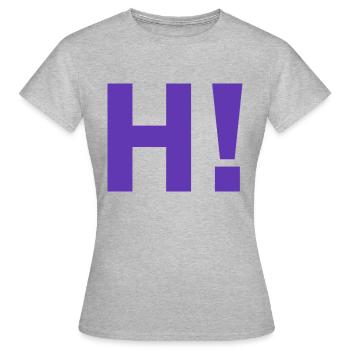 H point d'exclamation - T-shirt Femme - gris chiné - Devant - AI Model Female 172 dark (172cm)