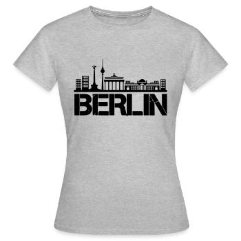 Horizon de Berlin - T-shirt Femme - gris chiné - Devant - AI Model Female 172 dark (172cm)