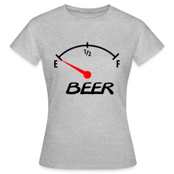 beer - Frauen T-Shirt - Grau meliert - Vorne - AI Model Female 172 dark (172cm)