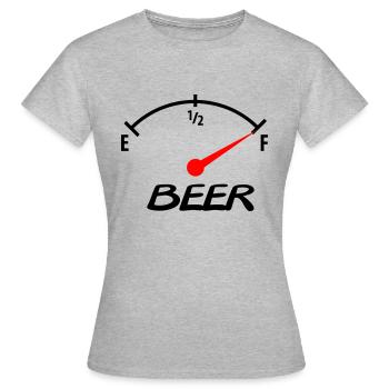 beer - Frauen T-Shirt - Grau meliert - Vorne - AI Model Female 172 dark (172cm)