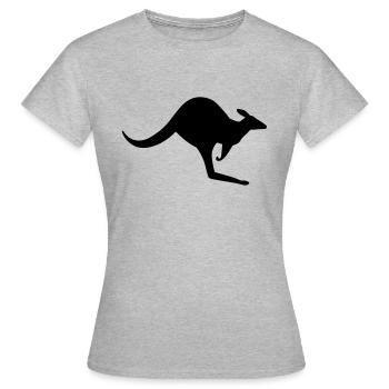 Un kangourou australien - T-shirt Femme - gris chiné - Devant - AI Model Female 172 dark (172cm)