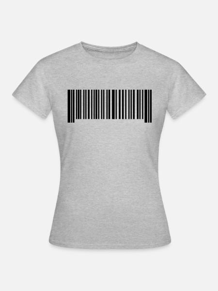 barcode symbol - Frauen T-Shirt - Grau meliert