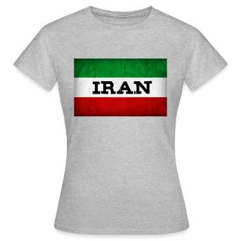 IRAN - T-shirt Femme - gris chiné - Devant - AI Model Female 172 dark (172cm)
