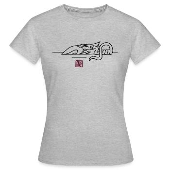 epic wingtsun crane snake battle - Frauen T-Shirt - Grau meliert - Vorne - AI Model Female 172 dark (172cm)