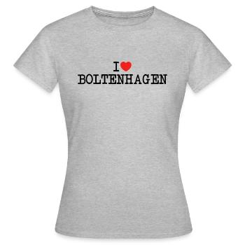 I love Boltenhagen Ostsee Badeurlaub Geschenk - Frauen T-Shirt - Grau meliert - Vorne - AI Model Female 172 dark (172cm)