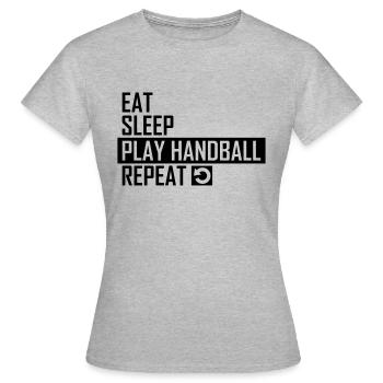 play handball - Women's T-Shirt - heather grey - Front - AI Model Female 172 dark (172cm)