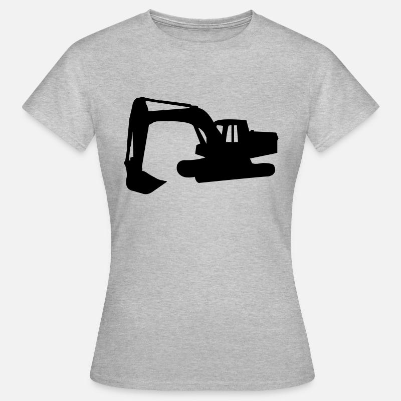 bagger - Frauen T-Shirt - Grau meliert