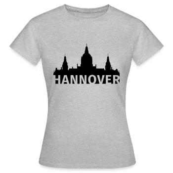 Hannover - Frauen T-Shirt - Grau meliert - Vorne - AI Model Female 172 dark (172cm)