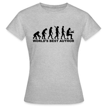 Author - Women's T-Shirt - heather grey - Front - AI Model Female 172 dark (172cm)