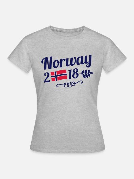 norway 2018 - Frauen T-Shirt - Grau meliert