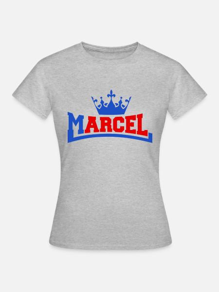 Mein name ist Marcel - Frauen T-Shirt - Grau meliert