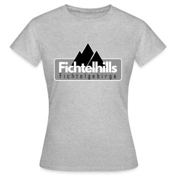 Fichtelhills Fichtelgebirge Oberfranken - Frauen T-Shirt - Grau meliert - Vorne - AI Model Female 172 dark (172cm)