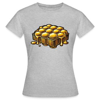 Honeycomb Honey - Women's T-Shirt - heather grey - Front - AI Model Female 172 dark (172cm)