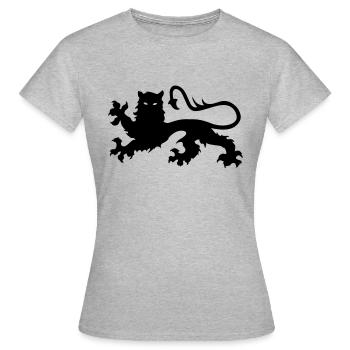 Lion Norman leon Leopard Löwe leão leone - Frauen T-Shirt - Grau meliert - Vorne - AI Model Female 172 dark (172cm)
