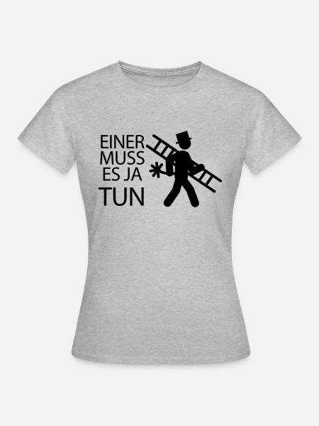 Schornsteinfeger - Frauen T-Shirt - Grau meliert