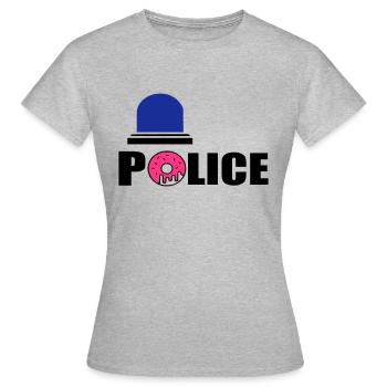 police d - T-shirt Femme - gris chiné - Devant - AI Model Female 172 dark (172cm)