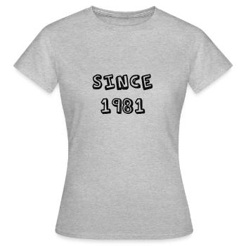 Since 1981 - Frauen T-Shirt - Grau meliert - Vorne - AI Model Female 172 dark (172cm)