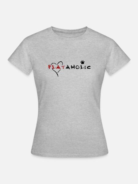 flataholic schwarz - Frauen T-Shirt - Grau meliert
