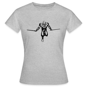 ninja - Women's T-Shirt - heather grey - Front - AI Model Female 172 dark (172cm)
