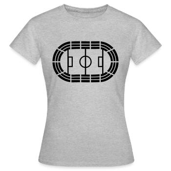 Sport - Stadion - Frauen T-Shirt - Grau meliert - Vorne - AI Model Female 172 dark (172cm)