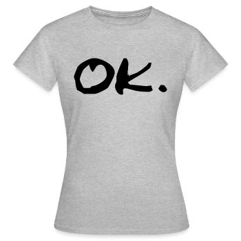 ok - Frauen T-Shirt - Grau meliert - Vorne - AI Model Female 172 dark (172cm)