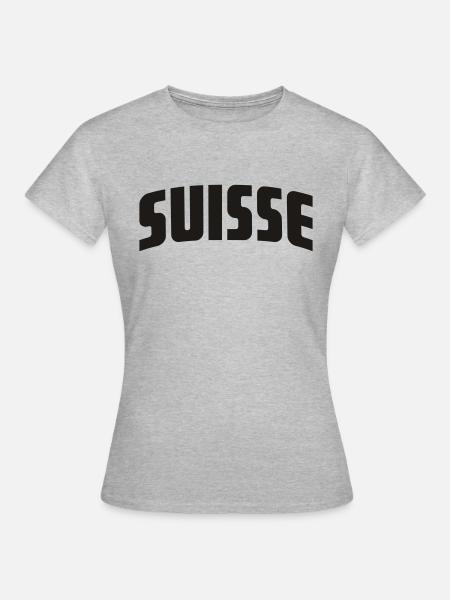 SUISSE - Frauen T-Shirt - Grau meliert