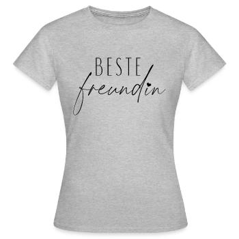 Beste Freundin - Frauen T-Shirt - Grau meliert - Vorne - AI Model Female 172 dark (172cm)