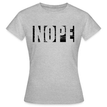 Scratch Nope Logo - T-shirt Femme - gris chiné - Devant - AI Model Female 172 dark (172cm)
