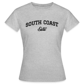 SÜDKÜSTE Sete - Frauen T-Shirt - Grau meliert - Vorne - AI Model Female 172 dark (172cm)