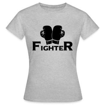 Combattant - T-shirt Femme - gris chiné - Devant - AI Model Female 172 dark (172cm)