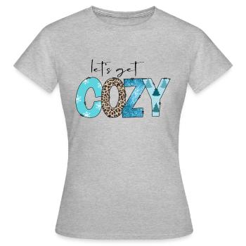 Cozy - Frauen T-Shirt - Grau meliert - Vorne - AI Model Female 172 dark (172cm)