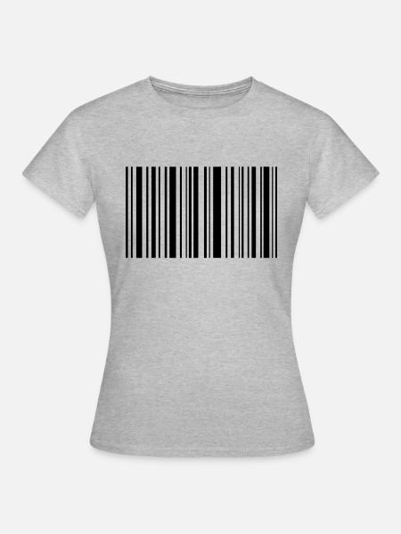 Blanko Barcode - Frauen T-Shirt - Grau meliert