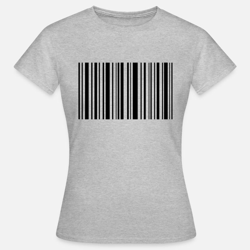 Blanko Barcode - Frauen T-Shirt - Grau meliert
