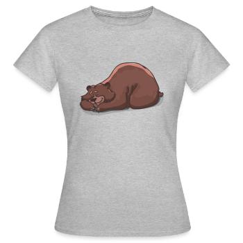 Schlafender Bär - T-shirt Femme - gris chiné - Devant - AI Model Female 172 dark (172cm)