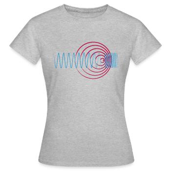 Doppler-Effekt - Frauen T-Shirt - Grau meliert - Vorne - AI Model Female 172 dark (172cm)