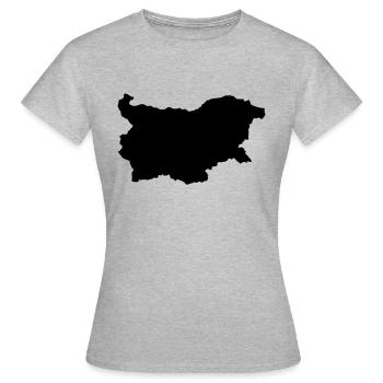 Bulgaria map - Women's T-Shirt - heather grey - Front - AI Model Female 172 dark (172cm)